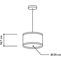 Almut von Wildheim ALMUT 2610 hänglampa Ø 25 cm, hö