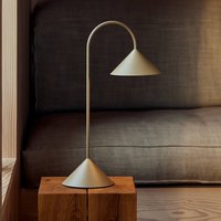FRANDSEN LED rechargeable table lamp Grasp, sand grey, height 47 cm
