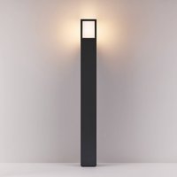 Deko-Light Facado II väglampa, höjd 100 cm, kantig, mörkgrå/opal