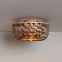 GOOD & MOJO taklampa Barbados, brun, Ø 35 cm, bambu E27