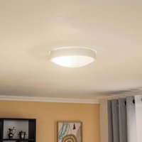 Lampa sufitowa Jaris, szkło wypukłe, Ø 26 cm, biała