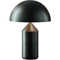 Oluce Tischleuchte Atollo, nickel satin, Alu, Ø 25 cm