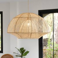 MARKET SET Odyssée pendant light, palm fibre, Ø 78 cm