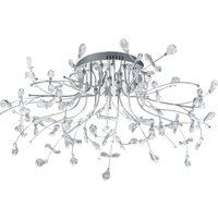 HELL Taklampa Crystal, krom, 77 cm