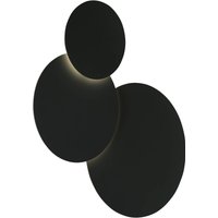 HELL Applique LED Tilda ronde à 3 lampes, noire