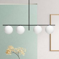 Sforzin Suspension Jugen, noire, à quatre lampes