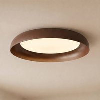 Lindby Florie LED ceiling light, brown, metal, Ø 40 cm