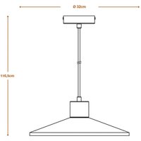 LEDVANCE Concrete Wood pendant light, Ø 32 cm, concrete, grey
