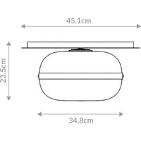 Quintiesse NOTTINGHAM ceiling lamp, antique brass, Ø 35 cm, glass/metal