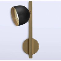 Marchetti LED-vägglampa Dome svart m. rak ram