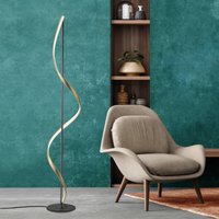 Q-Smart-Home Paul Neuhaus Q-Swing floor lamp anthracite/brass