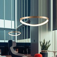 Viokef Suspension LED Loop, dorée, Ø 60 cm