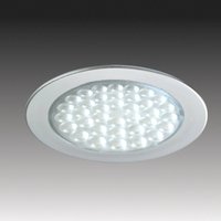 Hera R 68-LED recessed light in stainless steel look