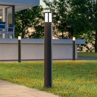 Deko-Light Facado II path light, height 100 cm, round, dark grey/opal