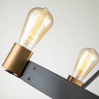 Quintiesse Lustre Silas, noir, à quatre lampes, Ø 54,9 cm