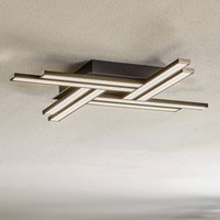 Domiluce Largo LED ceiling light, 8-bulb, black