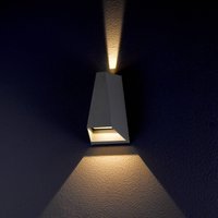 Lucande LED outdoor wall light Jendrik, height 17 cm, anthracite