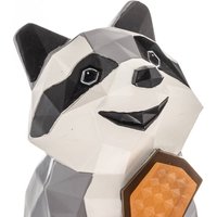Lindby Racoon LED-solcellslampa, dekorativ, figur, tvättbjörn