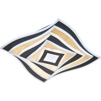 FISCHER & HONSEL Hero LED-taklampa, svart/guld blad, 50 x 50 cm, CCT RGB