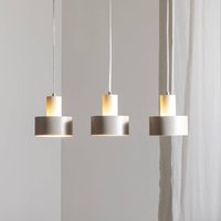SIGMA Rif 3 pendant light, taupe, 3-bulb, linear, steel
