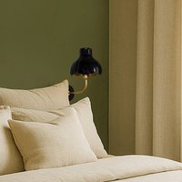 PR Home Lampa ścienna Wells, czarno-złota, 21 cm, metal