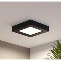 Prios LED-taklampa Alette, svart, 12 W, CCT, dimbar