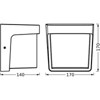 Applique d'extérieur LED OSRAM ENDURA STYLE IHSAN, gris foncé IP65