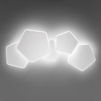 Selène LED-vägglampa Pleiadi i vit, 5 lampor