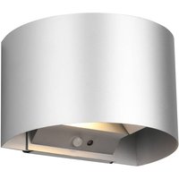 LED-Akku-Außenwandlampe Talent, titanfarben, Breite 16 cm