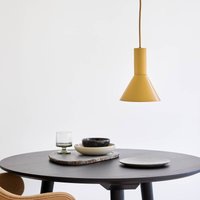 FRANDSEN Lyss pendant light, light brown, metal, Ø 18 cm, E27