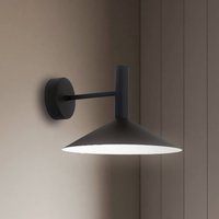 Viokef Marsi LED wall lamp, black, Ø 25 cm, metal