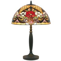 Artistar Blommönstrad bordslampa i Tiffany-stil