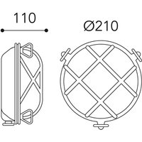 Moretti Luce Vägglampa Tortuga 200.20, runda, nickel/opal