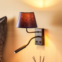 Luminex Soho wall light, conical, reading light blue/gold