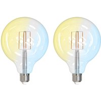 LUUMR Smart LED E27 G125 7W ZigBee Tuya Philips Hue set of 2