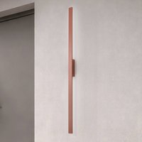 Nowodvorski Lighting LED-vägglampa Demi L, tegelröd, aluminium, höjd 144 cm, IP54