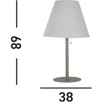 Searchlight Solar-powered LED table lamp Venice I, IP44, white/silver