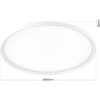 ORION LED-taklampa GAMMA, Ø 60 cm, vit, fjärrkontroll, CCT dim