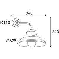 Moretti Luce Mill 1595 outdoor wall lamp antique brass/clear