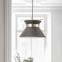 Luminex Avery hanging light with metal shade in anthracite/nickel