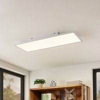 Lindby LED panel Quais, 80 x 30 cm, white, metal, 4,000K