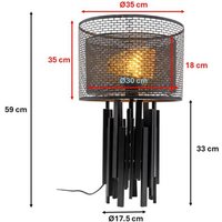 KARE Coachella Glam table lamp, black/gold, 59 cm, E27