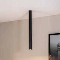 EMIBIG LIGHTING Ceiling spotlight Tecno 1XXL, steel, GU10, height 80 cm, black
