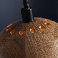 FRANDSEN Ball pendant light, oak, Ø 12 cm, wood