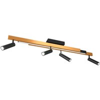 Trio Lighting Spot pour plafond LED Zeno, 4 spots, noir/or, métal