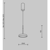 Maytoni suspension LED El, Ø 15,3 cm, blanc, aluminium