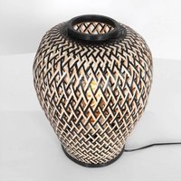 Steinhauer Maze table lamp, black and natural