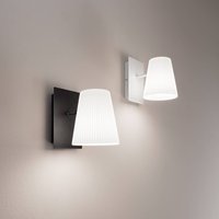 Luce Ambiente Design Cult wall lamp, black and white, width 11 cm, metal and fabric