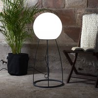 STAR TRADING Lampe de terrasse Mallorca 95 cm noir/blanc plastique/métal