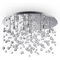 Ideallux Ideal Lux taklampa Neve 12-fl krom/klar Ø 63cm